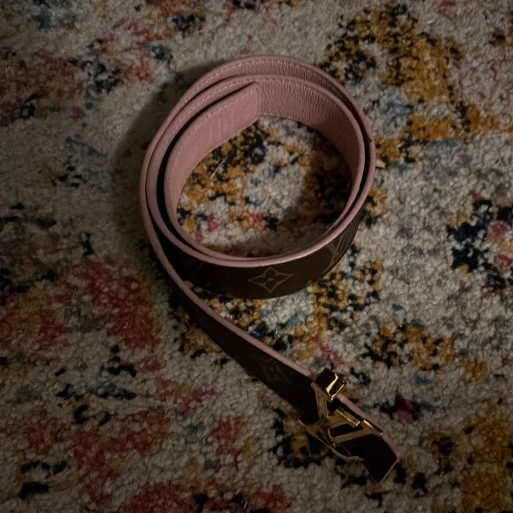 Louis Vuitton Pink Leather Belt